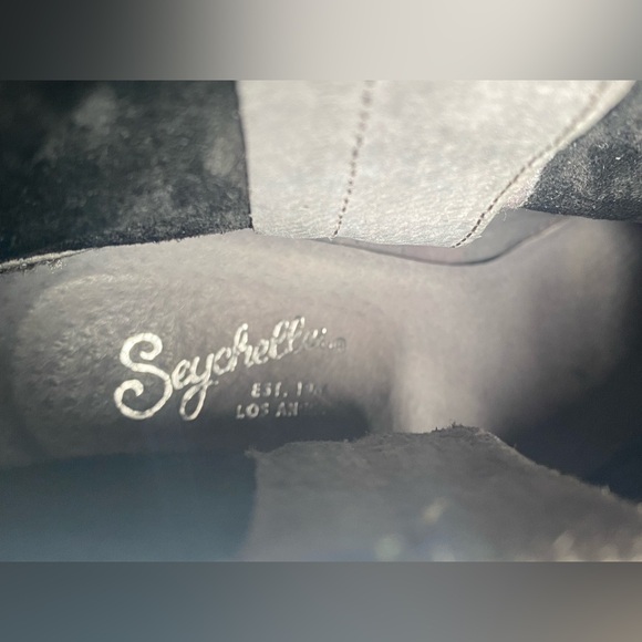 Seychelles Lucky Penny Heeled Suede Bootie Black Size 8 - Picture 5 of 10